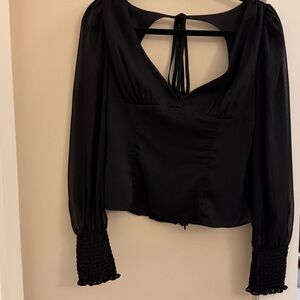 O.P..T Black Women's Blouse with Open Back